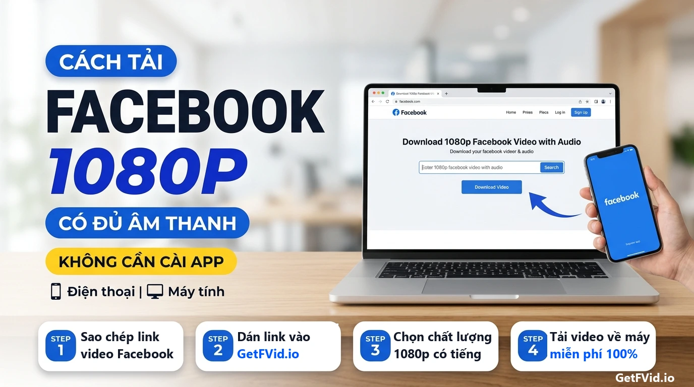Tại sao tải video Facebook 1080p bị mất tiếng và cách tải Full HD có đủ âm thanh
